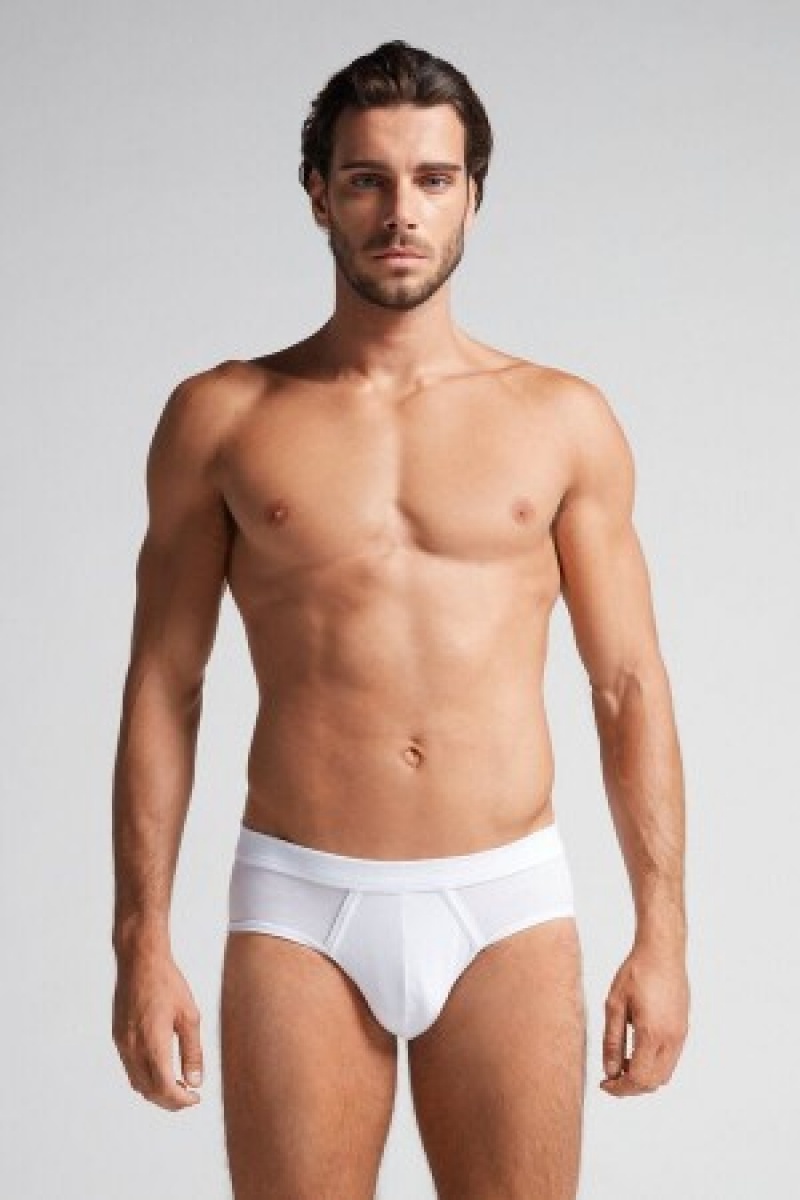 White Intimissimi Natural Fresh Supima® Cotton Briefs | CADYB38853